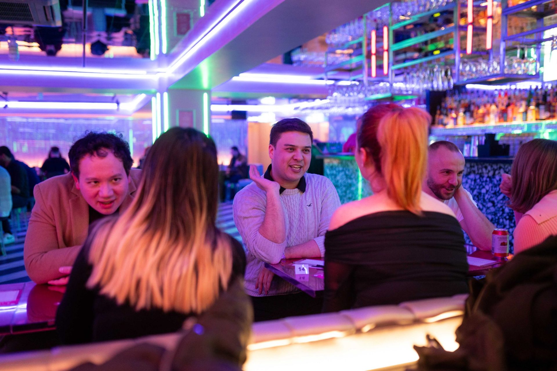 Group of friends at bar