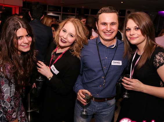 Group of friends at party