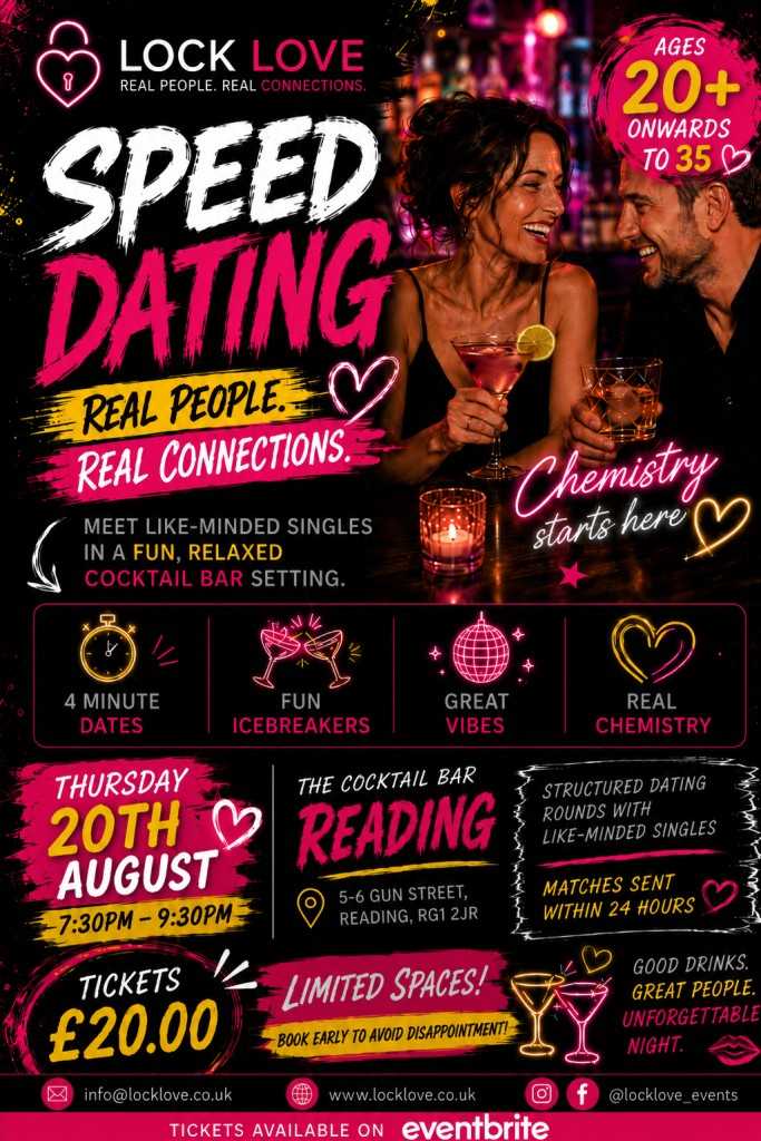 Speed dating event flyer design